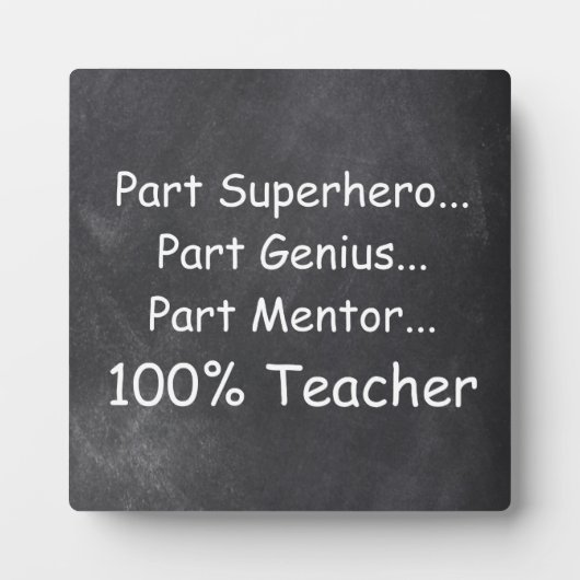 Superheld Genius Mentor Teacher Gift Idee Fotoplaat (Voorkant)