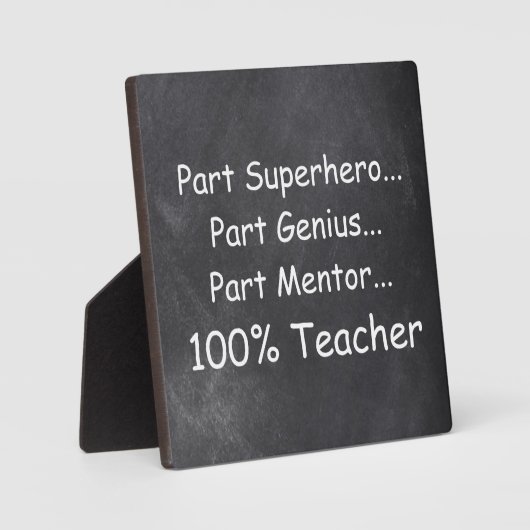 Superheld Genius Mentor Teacher Gift Idee Fotoplaat (Voorkant)