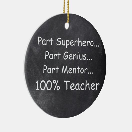 Superheld Genius Mentor Teacher Gift Idee Keramisch Ornament (Rechts)