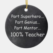 Superheld Genius Mentor Teacher Gift Idee Keramisch Ornament (Voorkant)