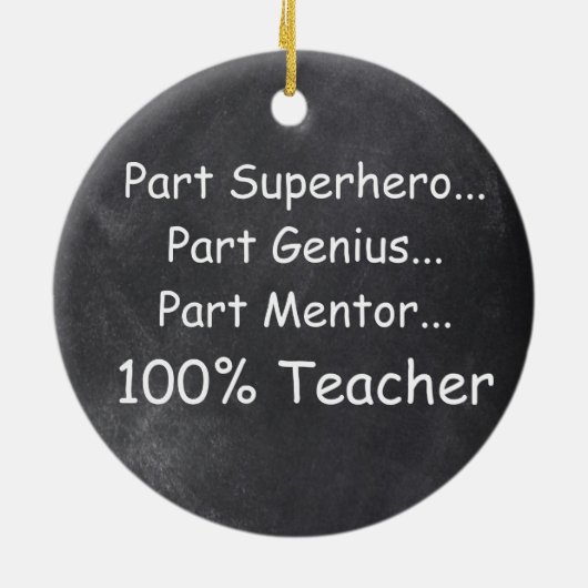 Superheld Genius Mentor Teacher Gift Idee Keramisch Ornament (Achterkant)