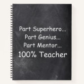 Superheld Genius Mentor Teacher Gift Idee Notitieboek (Voorkant)