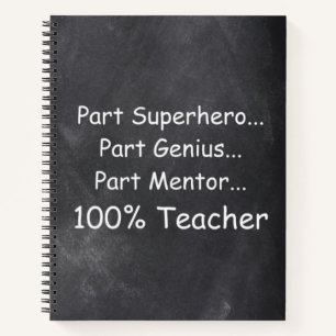 Superheld Genius Mentor Teacher Gift Idee Notitieboek