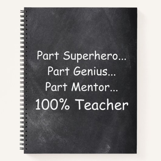 Superheld Genius Mentor Teacher Gift Idee Notitieboek (Voorkant)