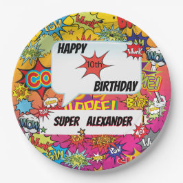 Superheld Geweldige Kind Comic Birthday Paper Bord