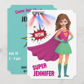 Superheld Geweldige unieke Amathday Kaart (Voorkant / Achterkant)