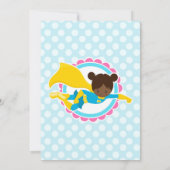 Superheld Girl - Afrikaanse Amerikaanse Birthday P Kaart (Achterkant)