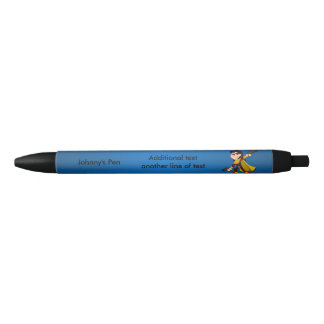 Superheld girl cartoon zwarte inkt pen