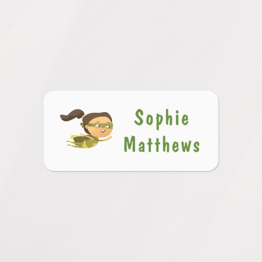 Superheld Girl Custom Specialized Name Clothing Labels (Design 2)