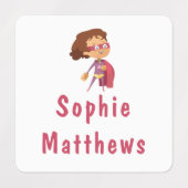 Superheld Girl Custom Specialized Name Clothing Labels (Design 1)