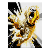 Superheld Goldendoodle Dog 01 - Ignacio rechter Perfect Poster (Voorkant)