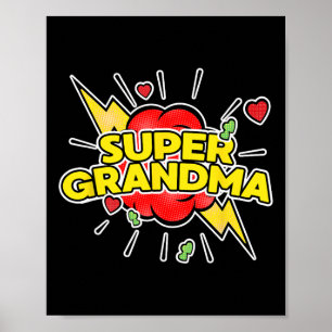 Superheld - Grandma Moederdag Poster
