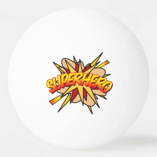 Superheld Grappig Cool Modern Stripboek Pingpongbal (Voorkant)