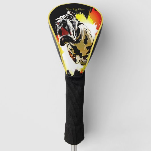 Superheld Grote Deen Hond 01 - Ignacio rechter Golfheadcover (Voorkant)