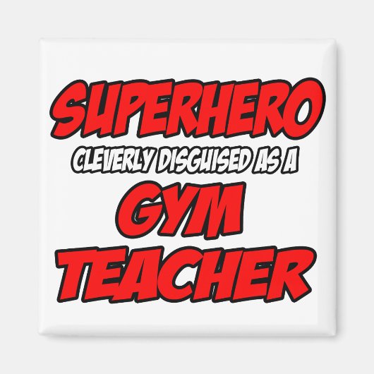 Superheld.. Gym leraar Magneet (Voorkant)