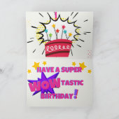 Superheld Happy Birthday, 5-inch x7-inch, gevouwen Bedankkaart (Binnen)