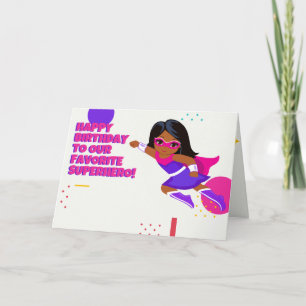 Superheld Happy Birthday, 5-inch x7-inch, gevouwen Bedankkaart