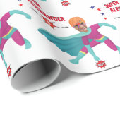 Superheld Happy Boy Fantastic Fun Birthday Gift Cadeaupapier (Rol Hoek)