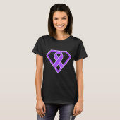 Superheld held krijger vechter lupus bewustzijn t-shirt (Voorkant volledig)