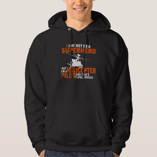  superheld Helikopter Pilot Aviation Us Arm Hoodie (Voorkant)
