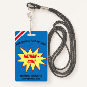 Superheld Hero Con VIP Pass Party Favor Badge (Achterkant met draagriem)