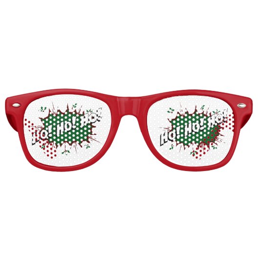 Superheld Ho! Ho! Ho! Retro Zonnebril (Voorkant)