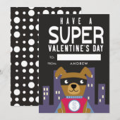 Superheld Hond Klas Valentijnskaart Feestdagenkaart (Voorkant / Achterkant)