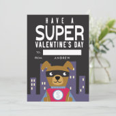 Superheld Hond Klas Valentijnskaart Feestdagenkaart (Staand voorkant)