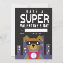 Superheld Hond Klas Valentijnskaart