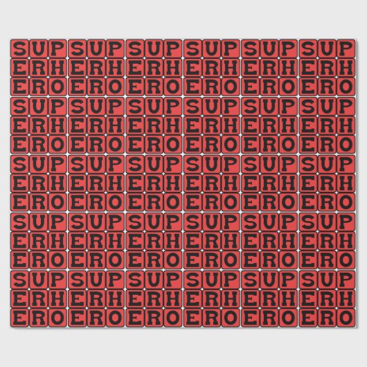 Superheld, Hoofdpersoon stripboek Cadeaupapier (Vlak)