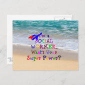 Superheld, Humor voor maatschappelijk werkers Briefkaart (Voorkant / Achterkant)