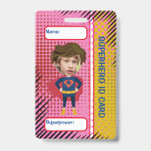 Superheld Identiteitskaart Kinderen superhelden le Badge (Achterkant)