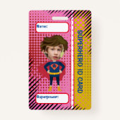 Superheld Identiteitskaart Kinderen superhelden le Badge (Voorkant)