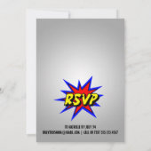 Superheld in de stad Boys Birthday Kaart (Achterkant)