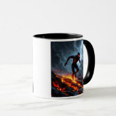 Superheld in een futuristische combinatie. mok (Voorkant rechts)