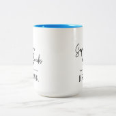 Superheld in Scrubs Gepersonaliseerd Bedankt verpl Tweekleurige Koffiemok (Center)