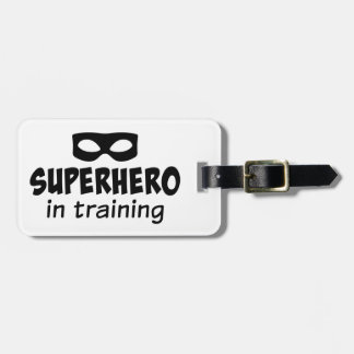 Superheld in training bagagelabel