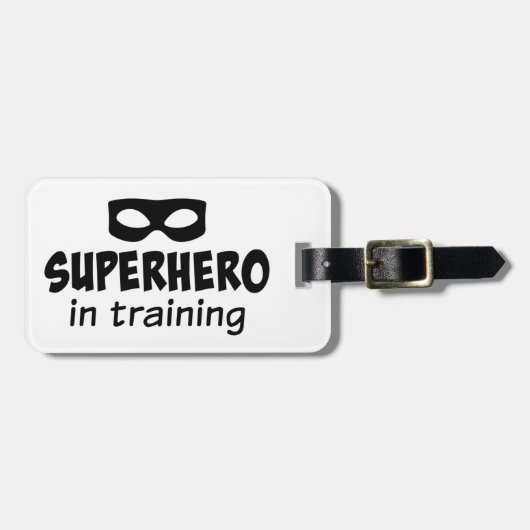 Superheld in training bagagelabel (Voorkant horizontaal)