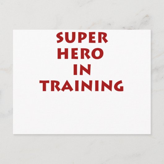Superheld in training briefkaart (Voorkant)