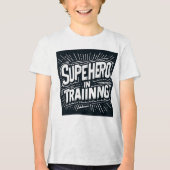 Superheld in training Tri-Blend shirt (Voorkant)