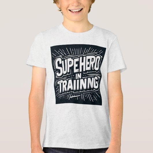 Superheld in training Tri-Blend shirt (Voorkant)