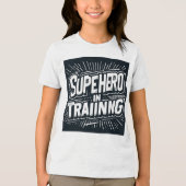 Superheld in training Tri-Blend shirt (Voorkant)
