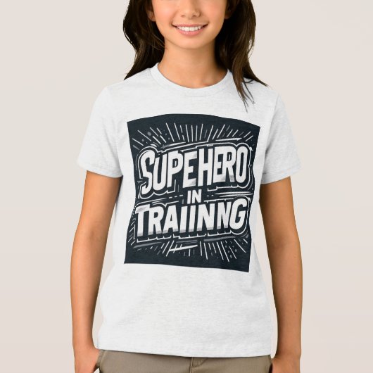 Superheld in training Tri-Blend shirt (Voorkant)