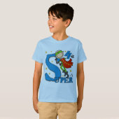 Superheld Jongen 4e Verjaardag Tshirts en geschenk (Voorkant volledig)