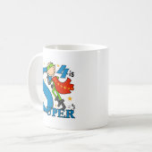 Superheld Jongen 4e Verjaardag Tshirts en geschenk Koffiemok (Voorkant links)