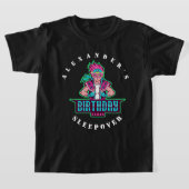 Superheld jongen Groen en roze masker Avatar Verja T-shirt (Laagn)