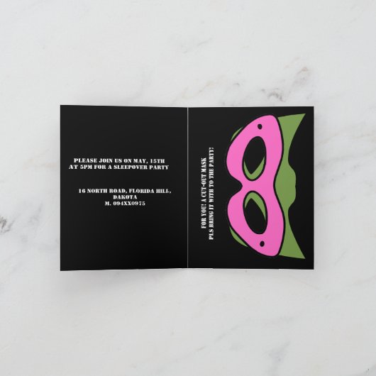 Superheld jongen Pink & Green Game Avatar en maske (Binnen)