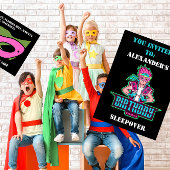 Superheld jongen Roze & Groen Spel Avatar en maske Kaart