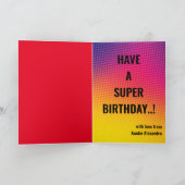 Superheld Jongen Verjaardag Verbazingwekkend Speci Kaart (Binnen)