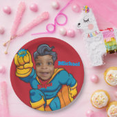 Superheld Justice Birthday Papieren Bordje (Feest)